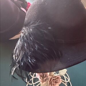 Elegant Black Feathered Women's Hat by Betmar